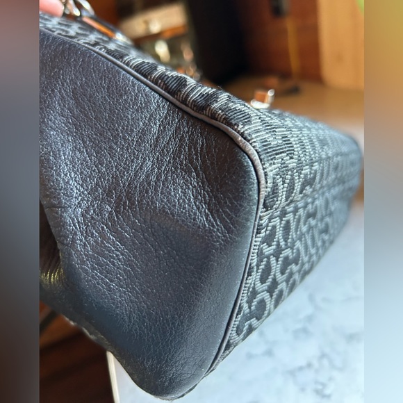 Coach Madison 25215 OP Art Needle Point Satchel Top Handle Bag Purse - Picture 12 of 13